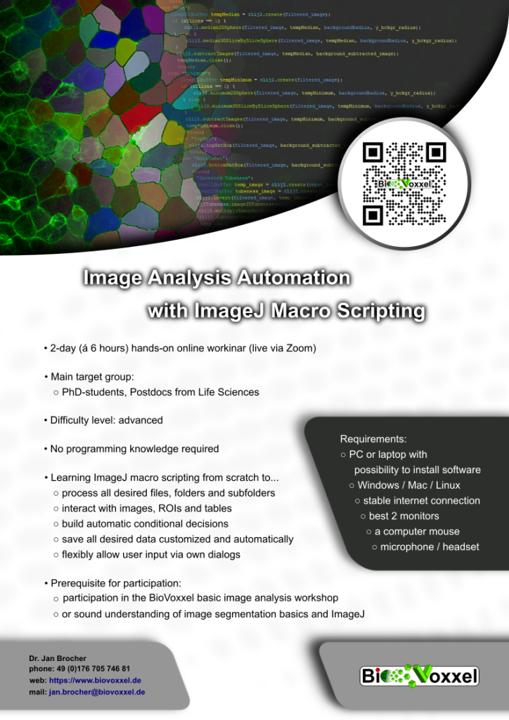 Image Analysis Automation with ImageJ Macro Scripting